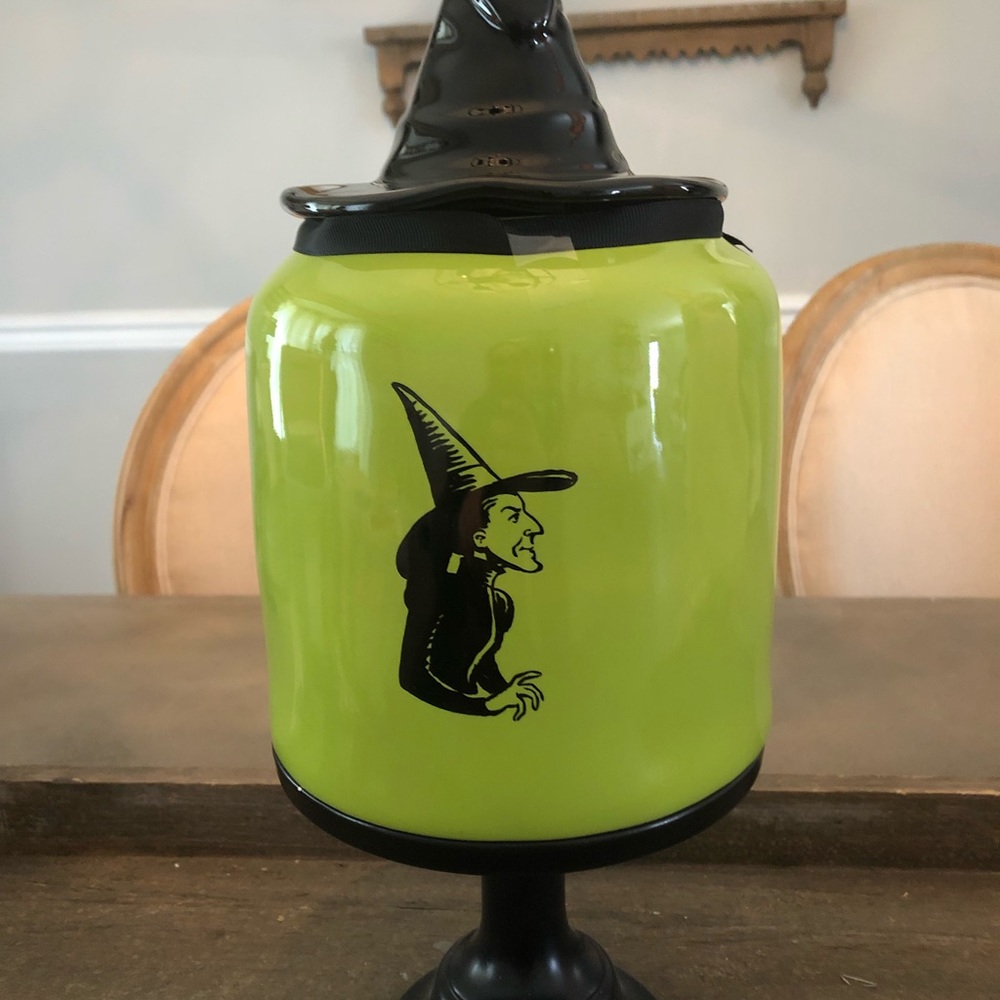 New! Rae Dunn “I’ll Get You My Pretty” large Green Canister - Picture 2 of 2